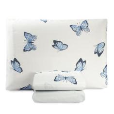 Jogo De Lençol Solteiro 03 Peças Box Algodão Misto 150 Fios - LENNY EN