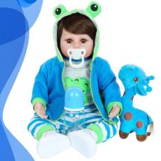 Boneca Reborn Menino Corpo de Silicone New Happy