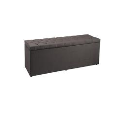 Recamier Sofá Baú Madrid 1,60 cm Suede Cinza - Neros Interiores