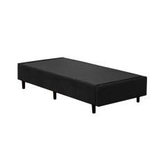Cama Box Solteiro 88 Preto Sintetico - Santo Box