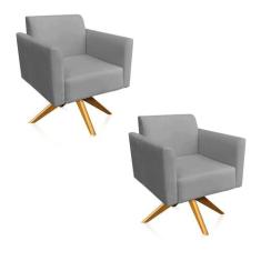 Kit 02 Poltronas Marisa Grafite - D'ROSSI