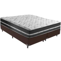 Cama Box e Colchão Classic Preto Molas ensacadas Queen Anjos