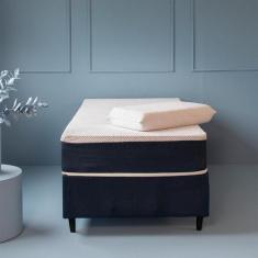 Cama Box Solteiro com Colchão Mola Ensacada Guldi Firme e 1 Travesseir