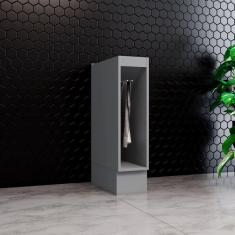 Balcão Porta Toalha para Cozinha 20cm Emily Espresso Móveis Cinza