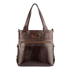 Bolsa de couro duas em uma croco Luiza