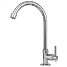 Torneira de Banheiro Inox em Metal Bica Alta Móvel 360° SOFTINOX — Torneira Pia Lavatório Banheiro Lavabo, Torneira para Pia de Banheiro de Bancada, 1/4 de Volta e Bico Arejador