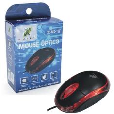 Mouse Óptico Usb Com Fio Rápido Xcell 1000 Dpi Ergonômico-Unissex