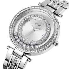 Relógio Feminino Skmei 1740 Aço Moda Elegante Casual Luxo-Feminino