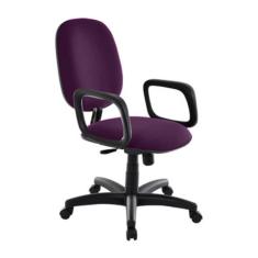 Cadeira Diretor Para Escritório Com Braços Linha Uno Roxo