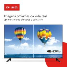 Smart TV AIWA 50” Android 4K Borda Ultrafina HDR10 Dolby Áudio AWS-TV-50-BL-02-A
