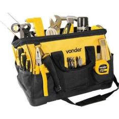 Bolsa em Lona para Ferramentas 22 divisões BL017  Vonder, Preto amarel