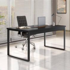 Mesa de Escritório Málaga Preta 150 cm