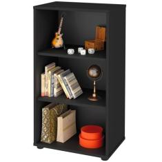 Estante Multiuso com 02 Prateleiras Clean 81x45 cm Preto - Lyam Decor