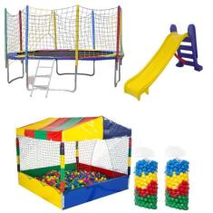 Cama Elástica Pula Pula 3,05m Resistente  Piscina de Bolinhas 1,50m  1