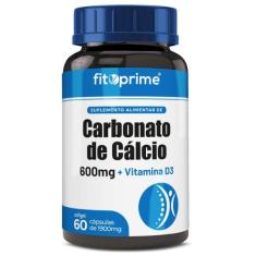 Carbonato De Cálcio 600 + Vitamina D3 Fitoprime 60 Cápsulas