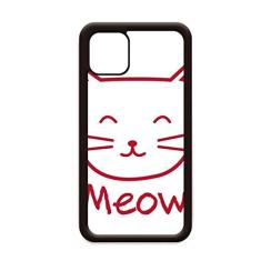 Capa Cat Mewing Simple Protect Animal para iPhone 12 Pro Max para Apple Mini Mobile Case Shell