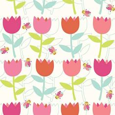 Papel de Parede Tulipas Joaninha