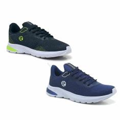 Kit 2 Tênis Masculino Amortecedor Gel Academia Caminhada