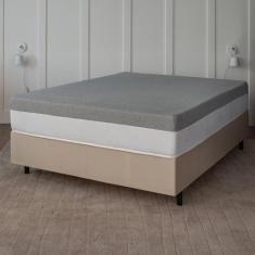 Cama Box Casal Bege com Colchão Guldi Dream Mola Ensacada (30x138x188)