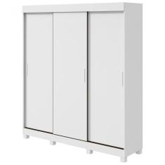 Guarda Roupa Saion 3 Portas Sem Espelho Com Pés Branco