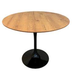 Mesa De Jantar Tulipa Saarinen Redonda 90 Cm Antíqua Preto