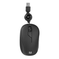 Mouse Com Fio Wave USB 1200dpi 3 Botões Textura Emborrachada Retrátil Multi - MO231