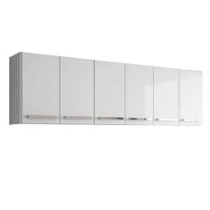 Armario Aereo De Cozinha Com Prateleira 6 Portas Maldivas