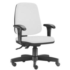 Cadeira Job L02 Diretor Executiva material sintético Branco - LYAM DEC