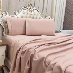 Jogo Cama Lençol Bold King Percal 400 Fios Acetinado Ponto - Casa Scar