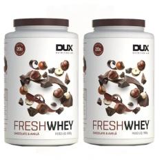 Combo 2X Fresh Whey 3W Iso Hidro Choco Belga Avelã 900G Dux