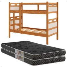 Beliche Vira Duas Camas Completa com Colchoes D20 Estilo Moderno - Pol