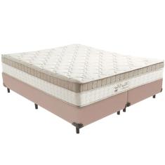 Cama Box Bege E Colchão King Best Molas Ensacadas King 193x203x33 Anjos
