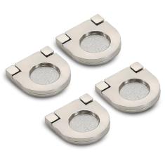 Evionlin 【Pacote com 20】 Puxador embutido preto puxador invisível para gaveta dobrável instalação oculta polimento embutido para móveis puxadores de porta de armário com parafusos