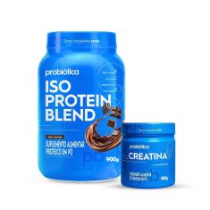 Combo Iso Protein Blend Pote 900g, Creatina 100g - Probiótica-Unissex
