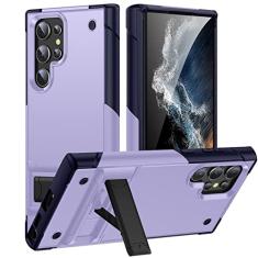 Estojo à prova de choque para Samsung Galaxy S22 Ultra S23 S22 Plus S21 FE S20 A53 A73 A33 A12 Híbrido Rugged PC Silicon Phone Cover, Purple, For Galaxy S20 FE