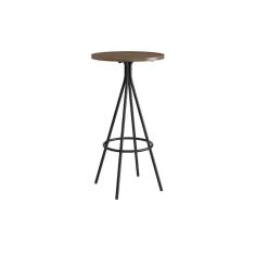 Mesa De Sala Jantar 1575 Aço C- Tampo Madeirado 60 Cm Preto-legno - Carraro