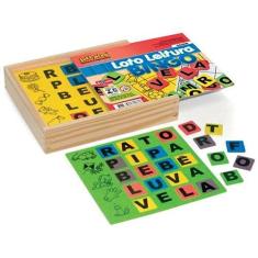 JOTTPLAY Loto Leitura 105 Peças E.V.A e Madeira Cx Madeira