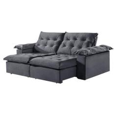 Sofá 5 Lugares Retrátil e Reclinável Martins M-147 Veludo - Martins Es