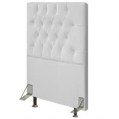 Cabeceira Cama Box Solteiro 90cm Diamante D10 Corano Branco