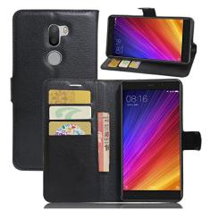 XIAOMI Capa para Mi 5S Plus, capa carteira flip de couro PU premium com compartimento para cartão, suporte e fecho magnético [capa interior à prova de choque de TPU] Compatível com XIAOMI Mi 5S Plus