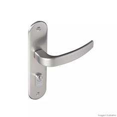 Fechadura Externa Aço Zamac Vic 929-80 c/ Espelho Pado Cromado