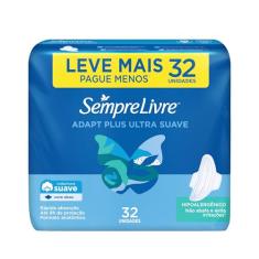 Sempre Livre Absorvente Externo Adapt Plus Com Abas 32 Unidades