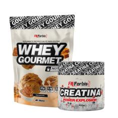 Kit Whey Protein Gourmet Refil 907g + Creatina Power Explosion 300g - fn Forbis Nutrition
