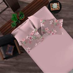 Lençol de Malha Queen 3 Peças Pompéia Malbec