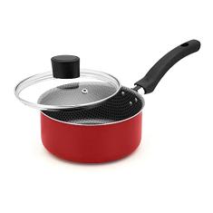 Panela Enjoy 18 com tampa de vidro Antiaderente Vermelho 314180 Alegrete