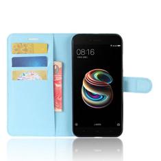 XIAOMI Capa para Mi 5X, carteira flip de couro PU premium com compartimento para cartão, suporte e fecho magnético [capa interior à prova de choque de TPU] Compatível com XIAOMI Mi 5X