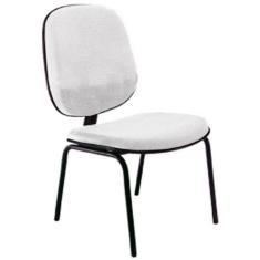 Cadeira Diretor Fixa Para Escritório Linha Uno Branco