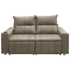 Sofá Retrátil e Reclinável 2 Lugares Madri Suede 1,60M - Shop das Cabe