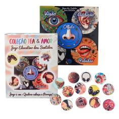 Jogo Dos 5 Sentidos Educativo Placa Quebra-Cabeça Divertido