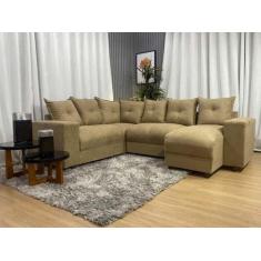 Sofá Canto Bege 607 Áustria - Alpoim